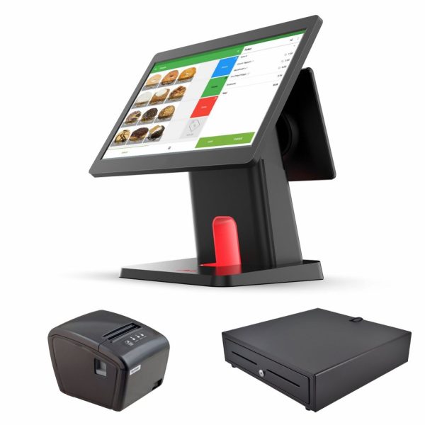 POSHUT Complete Touch Screen POS EPOS Cash Till System with Customer Display PRO Max System - No Monthly Fee (S100-D)